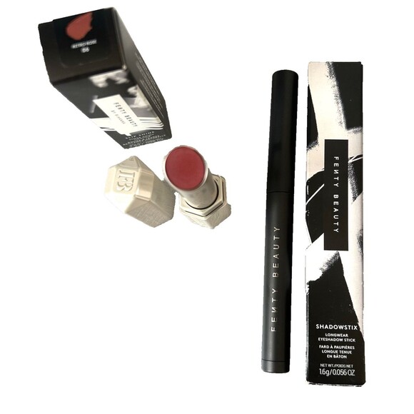 Fenty Beauty LOT 2 PCS Slip Shine Lipstick no. 6 & Shadowstix no. 16 New in Box - Picture 2 of 6